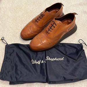 Wolf & Shepherd Crossover Wingtip size 9.5 dress shoes.